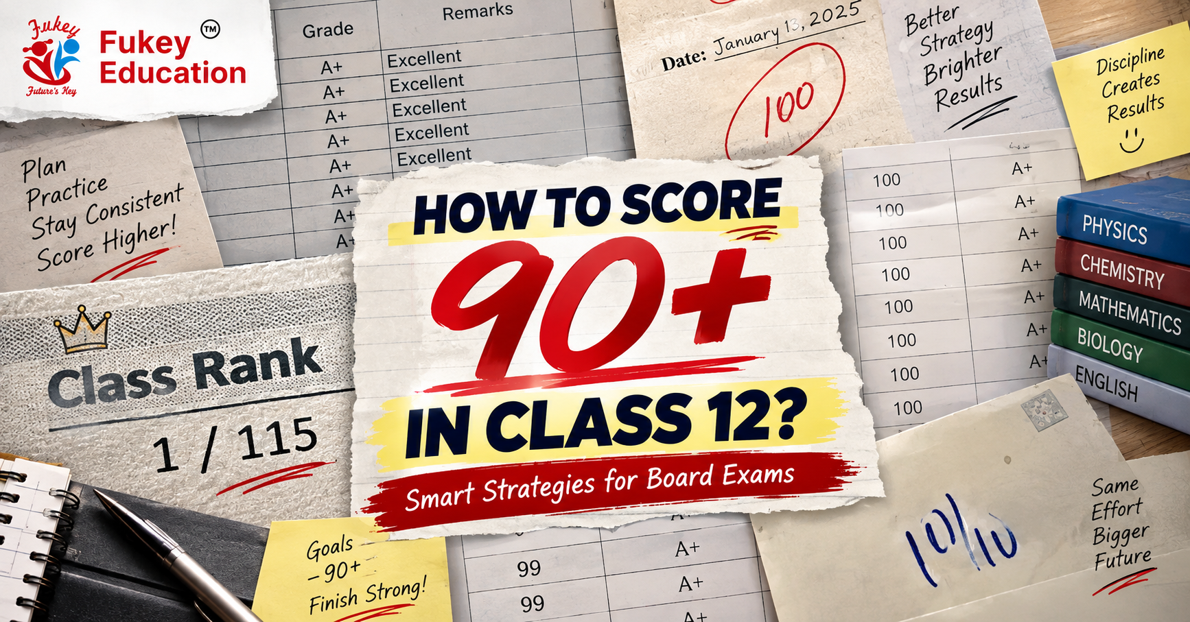 What Strategies Are Suggested to Achieve a 90+ Score in Class 12?