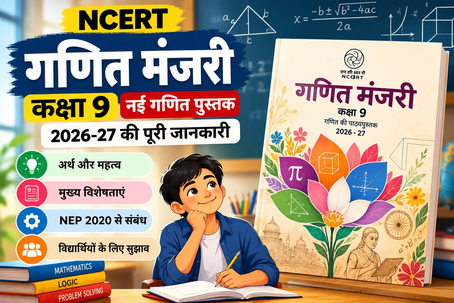 गणित मंजरी कक्षा 9: नई NCERT गणित पुस्तक 2026-27